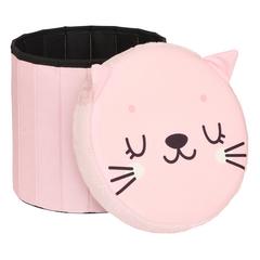POUF PLIABLE CHAT ROSE