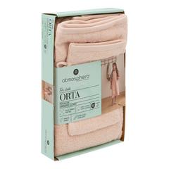 CAPE DE BAIN ET GANT ROSE