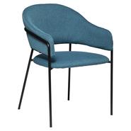 FAUTEUIL DE TABLE VELOURS BLEU