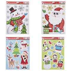 SET 4 DECO VITRE 29X41CM