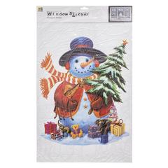 DECO VITRE BONHOMME DE NEIGE