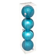 LOT 4 BOULES DE NOEL 80MM