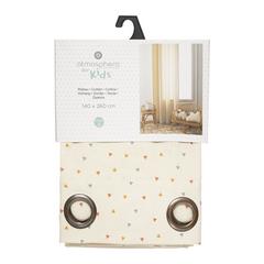 RIDEAU BEIGE MOTIF MULTICOLOR