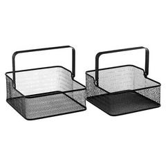 SET 2 PANIERS METAL NOIR MAYAJ