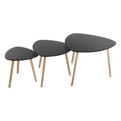 TABLES CAFE GIGONES NOIR X3