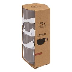 COFF. 4 TASSES RETRO GRIS 10CL