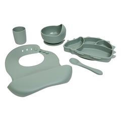 SET REPAS DINO 5 PCS VERT