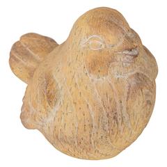 OISEAU RESINE 13CM BEIGE