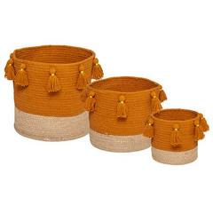 SET 3 PANIERS GYPSY EN JUTE