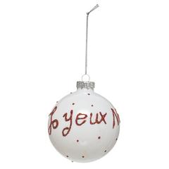 BOULE JOYEUX NOEL VERRE 80MM