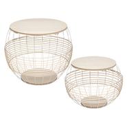 TABLES A CAFE METAL & ROTIN