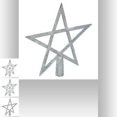 CIMIER ETOILE 20CM ARGENT
