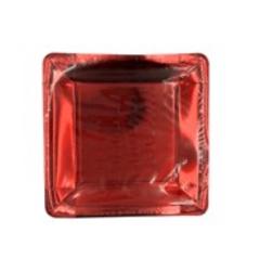 X4 PLATEAUX CARRE 23CM ROUGE