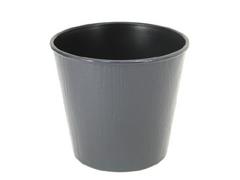 CACHE POT GRIS D13XH12CM CACHE POT GRIS D13XH12CM
