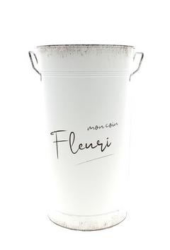VASE METAL HAUT BLANC VASE METAL HAUT BLANC