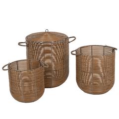 S/3 PANIERES AJOUREES NATUREL