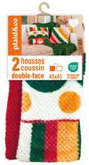 HOUSSE DE COUSSIN GAUFRE X2PCS