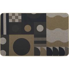 TAPIS 50X80 IMPRIME GEO BEIGE