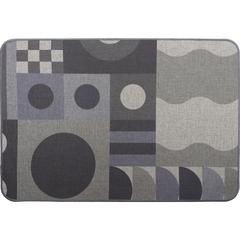 TAPIS 40X60 IMPRIME GEO GRIS