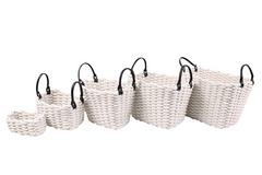 SET 5 PANIERS RECTANGLE BLANC