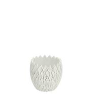 CACHE POT CIMENT VAGUE BLANC