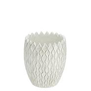 CACHE POT CIMENT VAGUE BLANC
