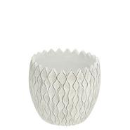 CACHE POT CIMENT VAGUE BLANC
