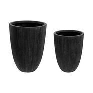 SET 2 CACHE POT ROND NOIR