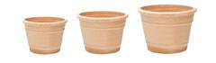 SET 3 CACHE POT TERRE CUITE