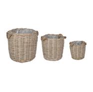 SET 3 PANIERS POIGNEES EN JUTE