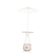 PARASOL PORTE PLANTES BLANC