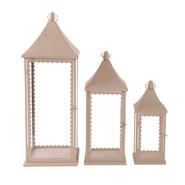 SET/3 LANTERNES METAL BEIGE