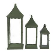 SET/3 LANTERNES METAL VERT