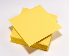 50 SERVIETTES PAPIER JAUNE
