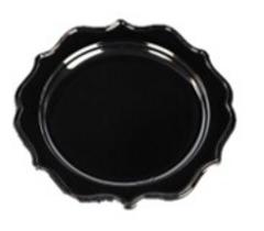 X4 PLATEAUX D.26CM BAROQUE NOI