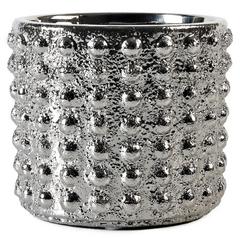 CACHE POT EN CERAMIQUE ARGENT