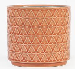 CACHE POT CERAMIQUE ORANGE