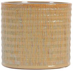 CACHE POT EN CERAMIQUE JAUNE