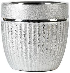 CACHE POT EN CERAMIQUE ARGENT