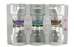 LOT 6 VERRES 28CL FOND COLORE LOT 6 VERRES 28CL FOND COLORE