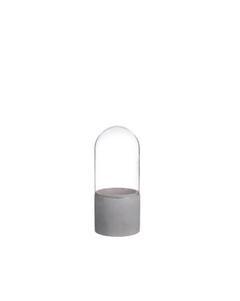 VASE CLOCHE EN VERRE ET CIMENT