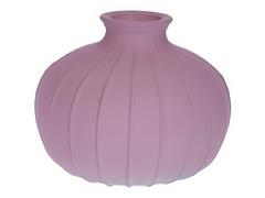 VASE BOULE MAUVE MAT