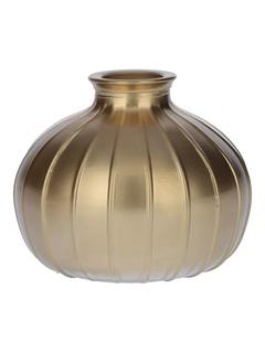 VASE BOULE OR METALISE