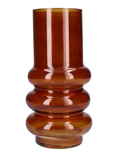 VASE VAGUE H27CM AMBRE