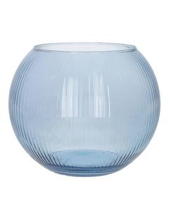 VASE BOULE D19CM BLEU