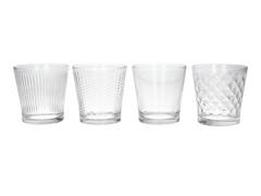ASSORTIMENT DE 4 VERRES 8X8CM