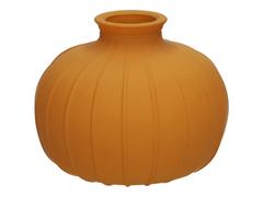 VASE BOULE OCRE MAT VASE BOULE OCRE MAT