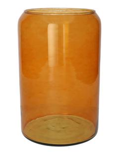 VASE TRANSPARENT ORANGE D.13CM